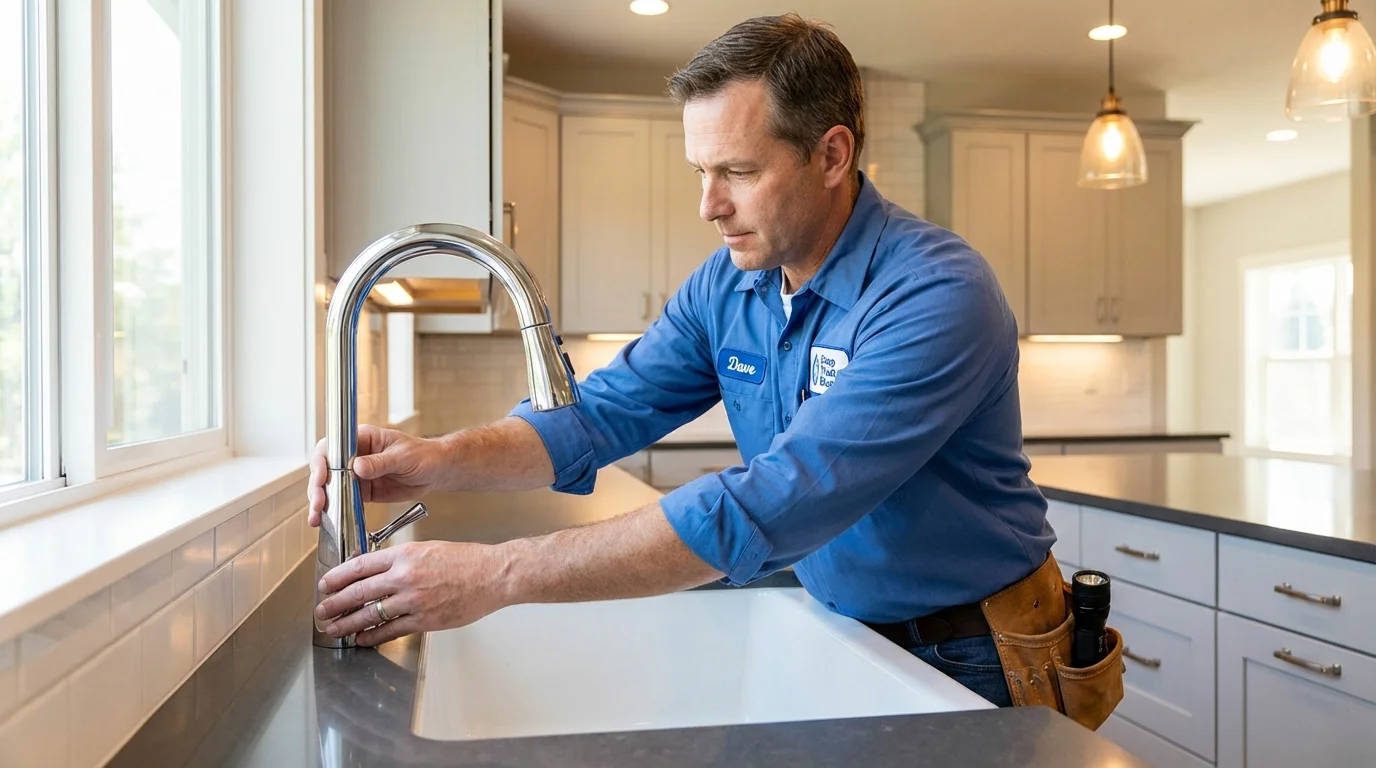 Kitchen faucet installation by Johns Plumbing LLC in Colwich